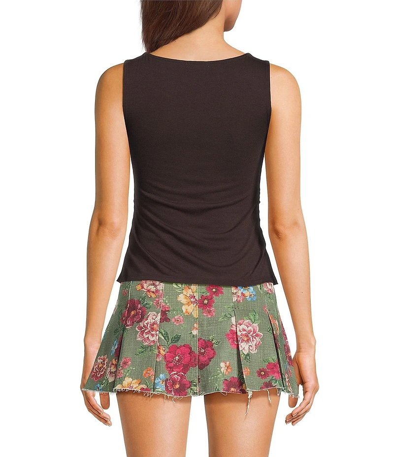 GB Knit Side Ruched Tank