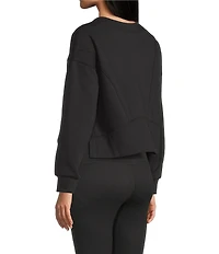 GB Coordinating Knit Side Slit Sweatshirt