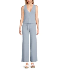 GB Knit Wide Leg Coordinating Sweater Pants