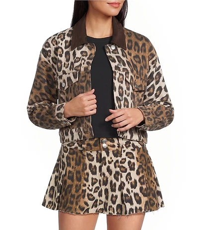 GB Leopard Denim Coordinating Jacket