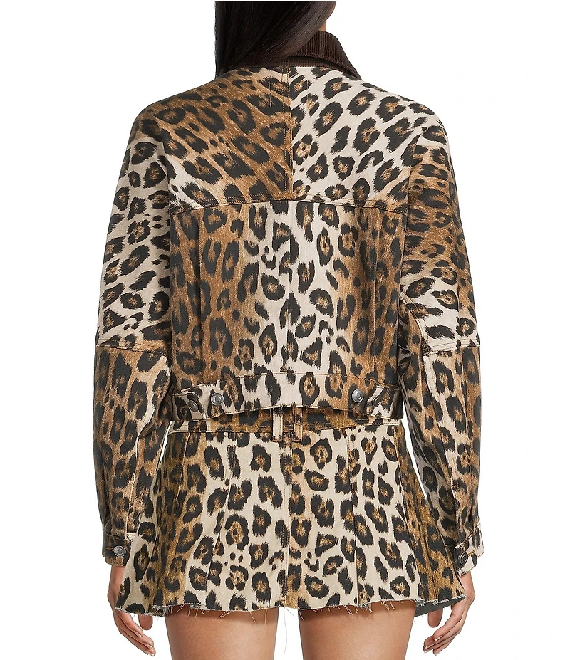 GB Leopard Denim Coordinating Jacket