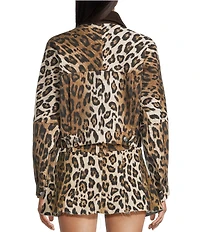 GB Leopard Denim Coordinating Jacket