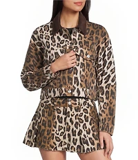 GB Leopard Denim Coordinating Jacket