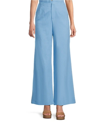 GB Linen Blend Wide Leg Pants