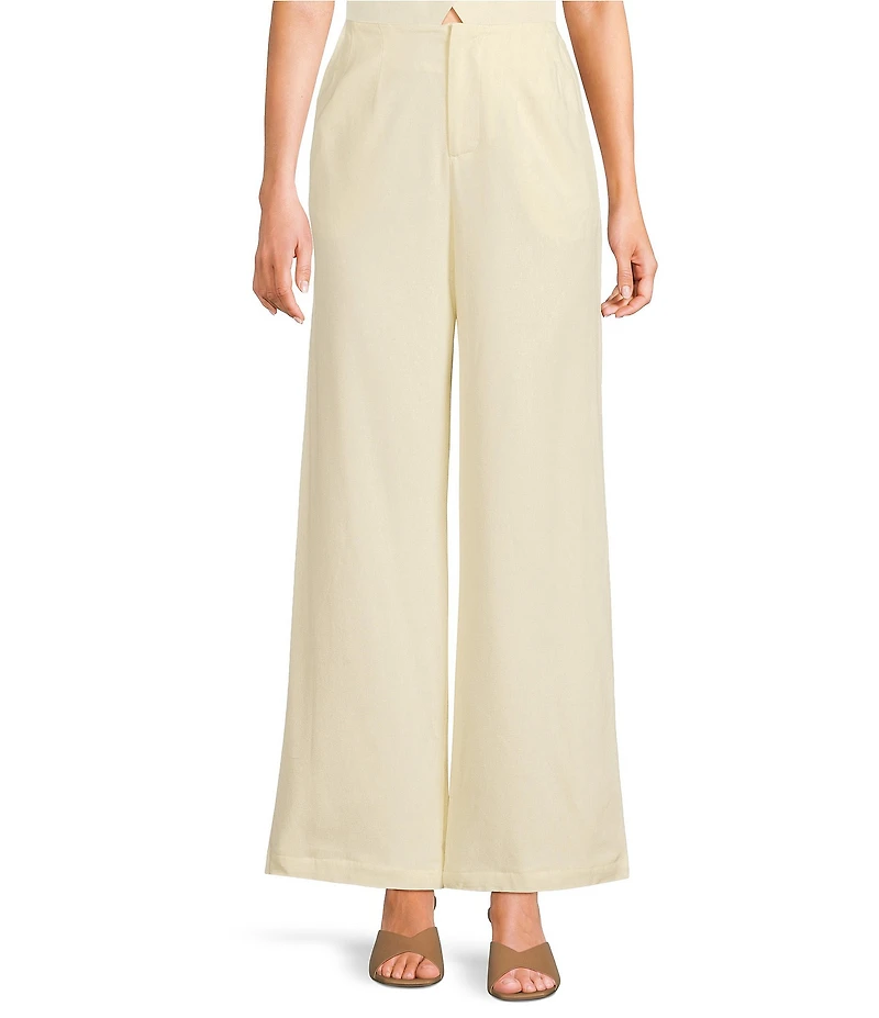 GB Linen Blend Wide Leg Pants