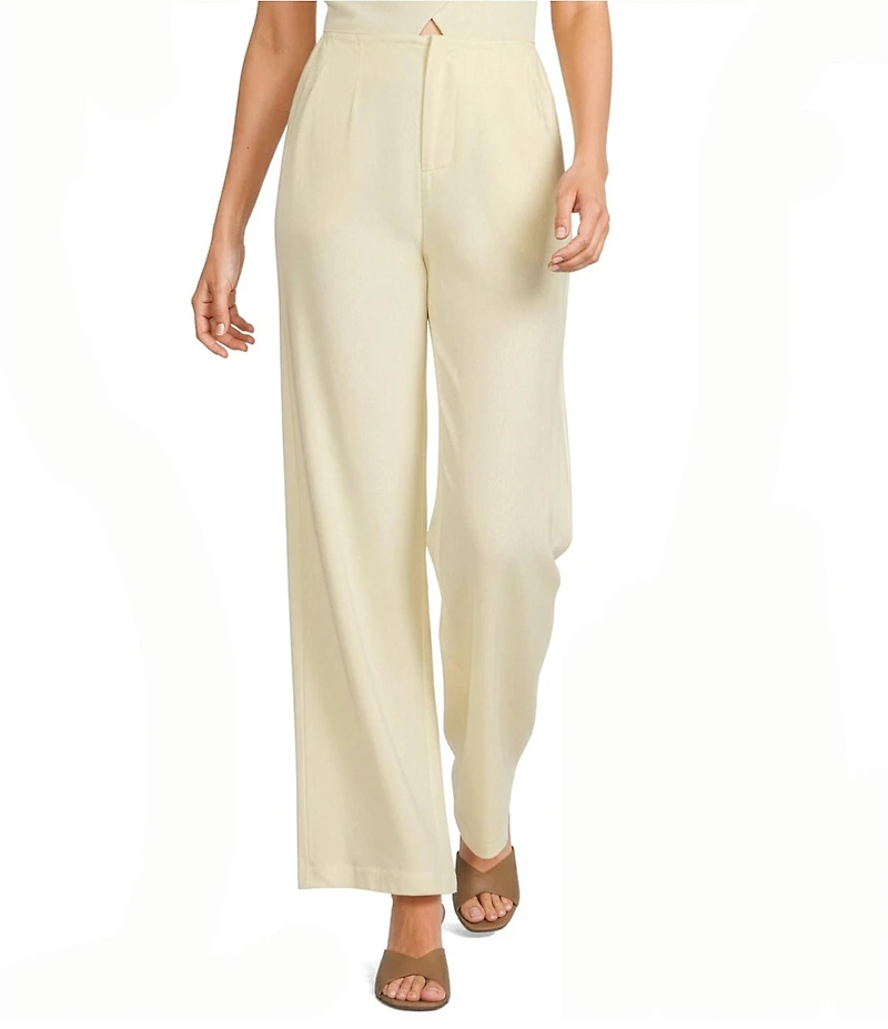 GB Linen Blend Wide Leg Pants