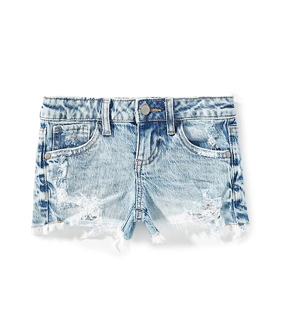 GB Little Girls Cut Off Distressed Frayed Hem Denim Shorts