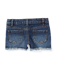 GB Little Girls Cut Off Distressed Frayed Hem Denim Shorts
