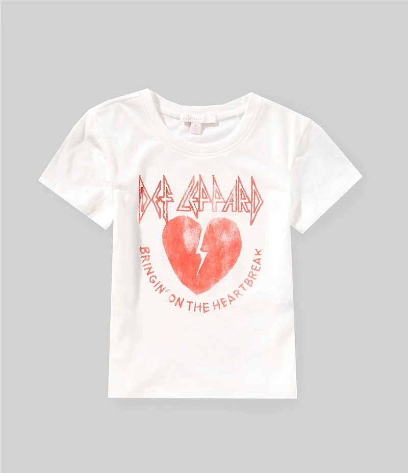 GB Little Girls Oversized Def Leppard Graphic T-Shirt