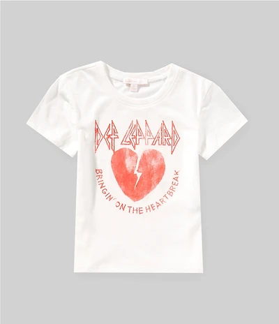 GB Little Girls Oversized Def Leppard Graphic T-Shirt