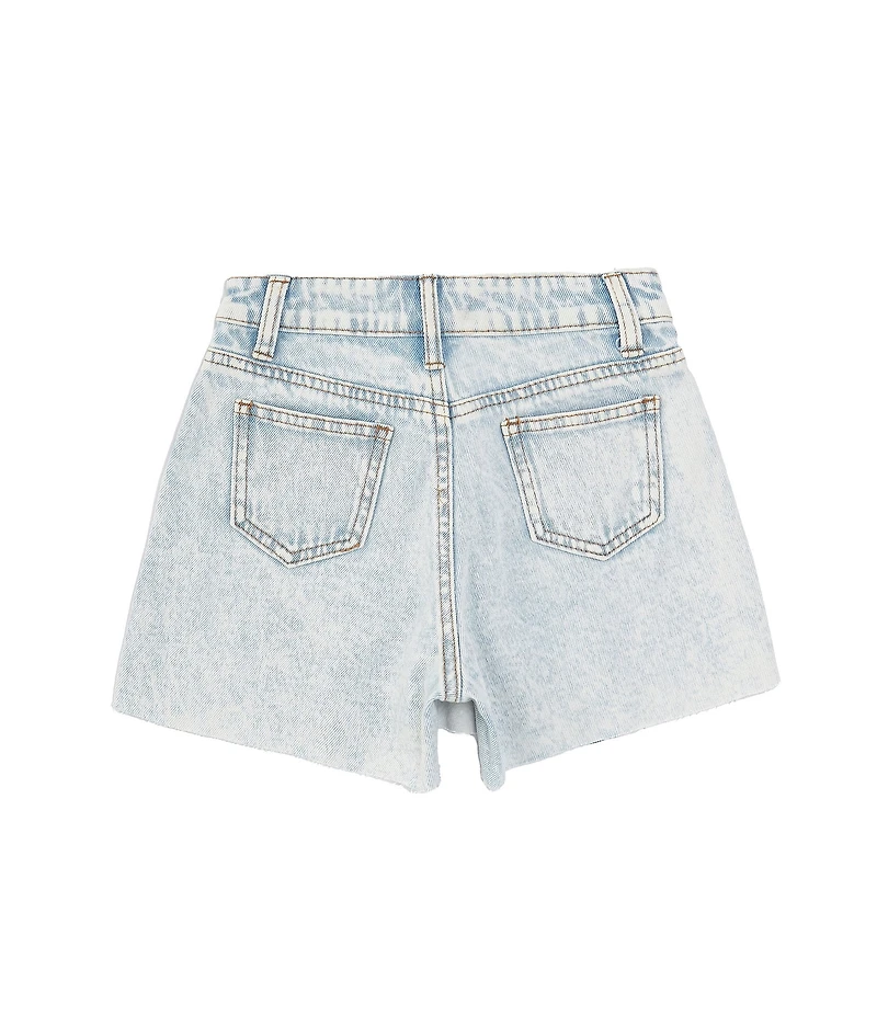 GB Little Girls Asymmetrical Denim Mini Skort