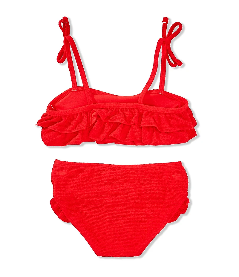 GB Little Girls Flounce Bandeau Bralette Two-Piece Swimsuit