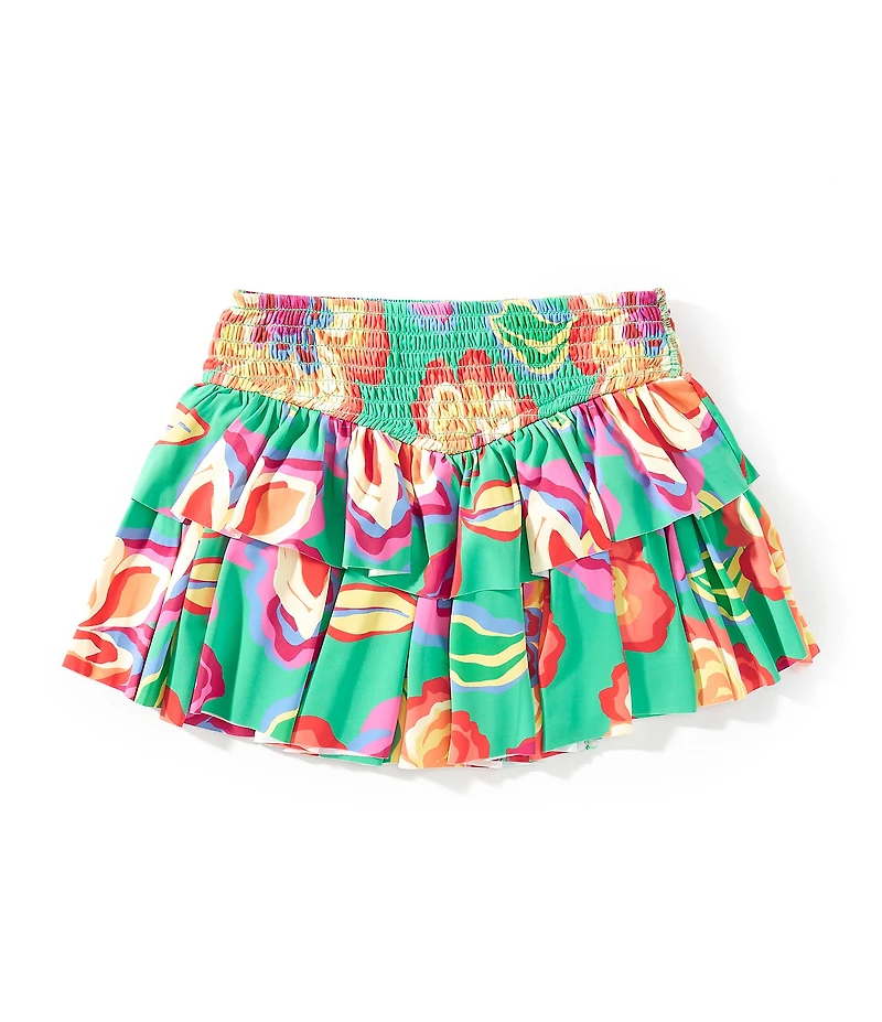 GB Little Girls Gracie Multi-Floral Print Active Skirt