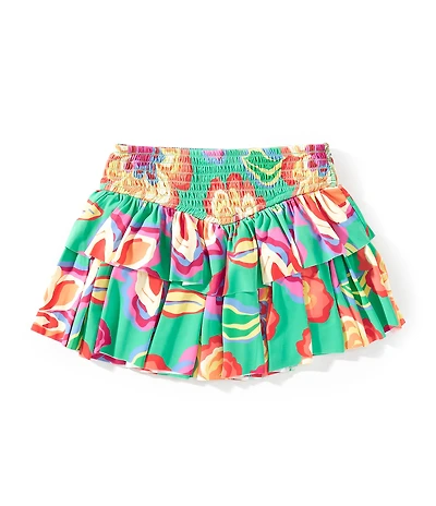 GB Little Girls Gracie -Floral Print Active Skirt