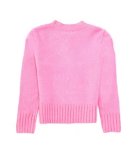 GB Little Girls Long Sleeve Glitter Bow Sweater