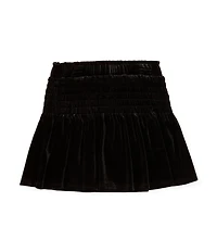 GB Little Girls Plaid Smocked Waist Skirt
