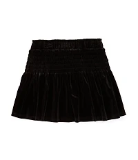 GB Little Girls Plaid Smocked Waist Skirt