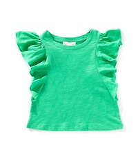 GB Little Girls Ruffle Sleeve T-Shirt