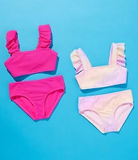 GB Little Girls Scrunch Bungee Strap 2-Piece Swimsuit