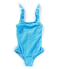 GB Little Girls Scrunch Tie Strap One-Piece Swimsuit