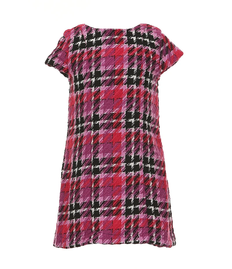 GB Little Girls Short Sleeve Plaid Mini Dress