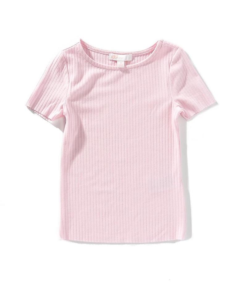 GB Little Girls Short Sleeve Rib Knit Top