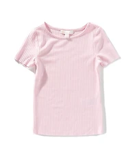 GB Little Girls Short Sleeve Rib Knit Top