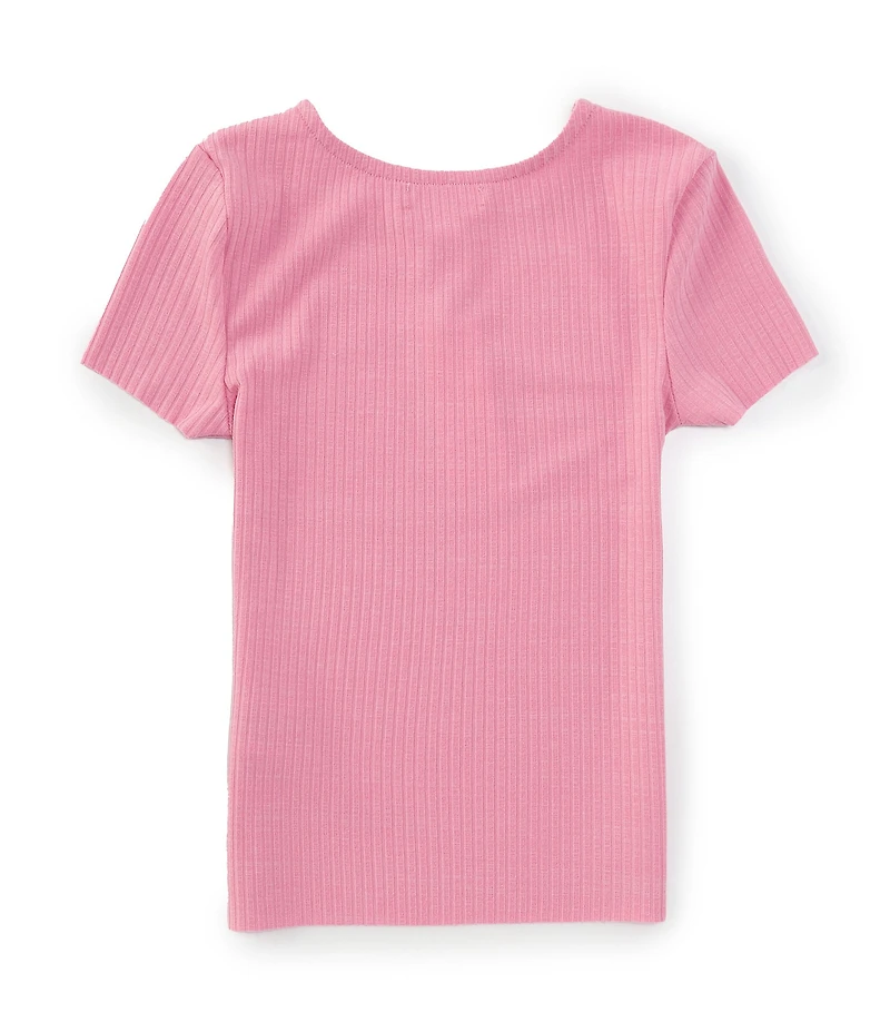 GB Little Girls Short Sleeve Rib Knit Top