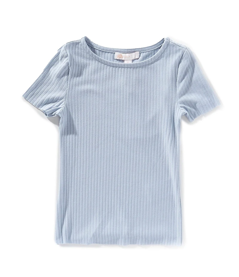 GB Little Girls Short Sleeve Rib Knit Top