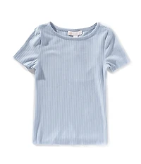 GB Little Girls Short Sleeve Rib Knit Top