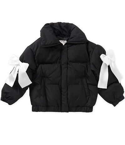 GB Little Girls Bow Detail Puffer Jacket