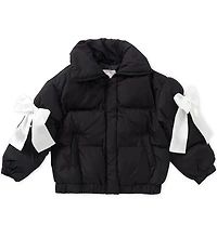 GB Little Girls Bow Detail Puffer Jacket