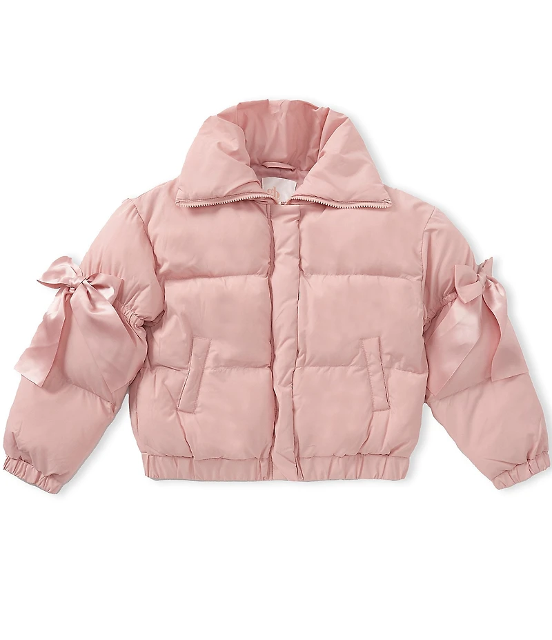 GB Little Girls Bow Detail Puffer Jacket