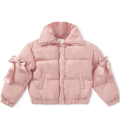 GB Little Girls Bow Detail Puffer Jacket