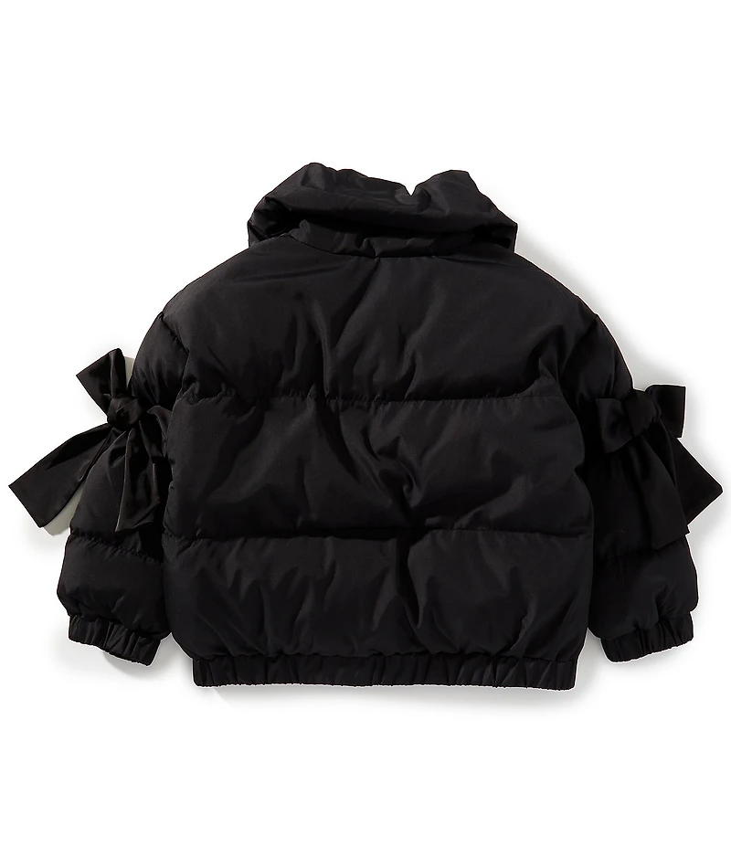 GB Little Girls Bow Sleeve Puffer Jacket