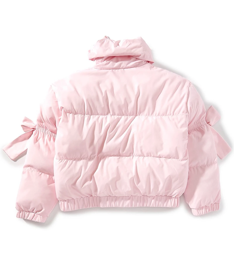 GB Little Girls Bow Sleeve Puffer Jacket