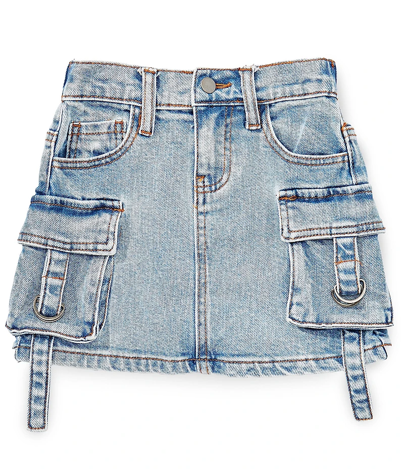 GB Little Girls Cargo Mini Denim Skirt