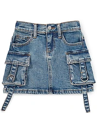 GB Little Girls Cargo Mini Denim Skirt