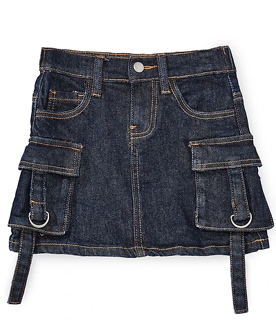 GB Little Girls Cargo Mini Denim Skirt