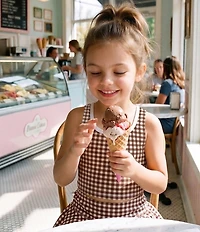GB Little Girls Daybreak Gingham Active Skirt