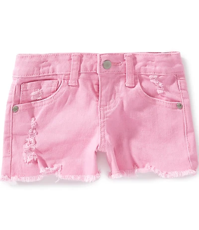 GB Little Girls Distressed Frayed Hem Denim Shorts