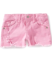 GB Little Girls Distressed Frayed Hem Denim Shorts
