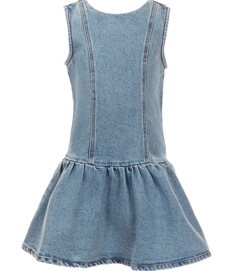 GB Little Girls Drop Waist Denim Dress