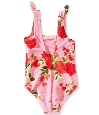GB Little Girls Floral Print Scrunch One-Piece Swimsuit