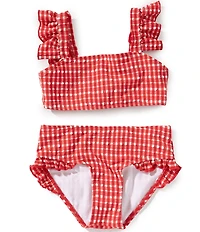 GB Little Girls Flounced Sleeveless Bandeau 2-Piece Swimsuit