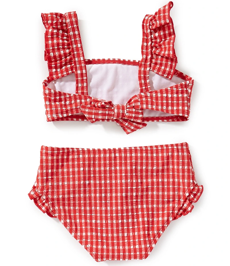 GB Little Girls Flounced Sleeveless Bandeau 2-Piece Swimsuit