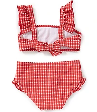 GB Little Girls Flounced Sleeveless Bandeau 2-Piece Swimsuit