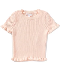 GB Little Girls Knit Short Sleeve Sweater