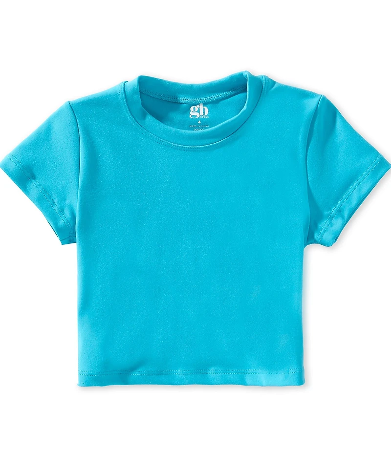 GB Little Girls Knit Solid Cropped T-Shirt