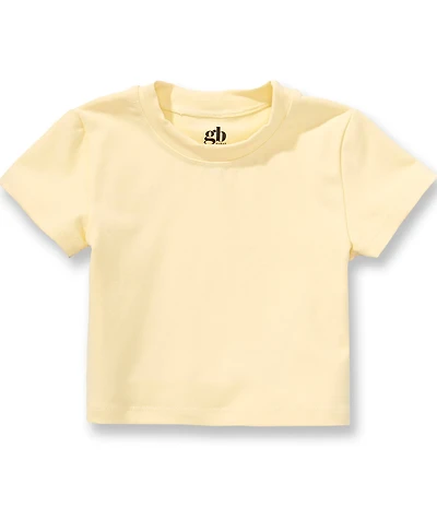 GB Little Girls Knit Solid Cropped T-Shirt